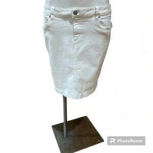 G.H.Bass white denim mini skirt